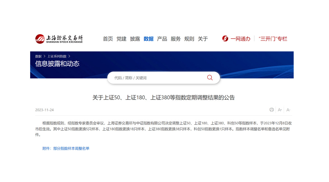 BJL平台股份入选上证380指数成分股